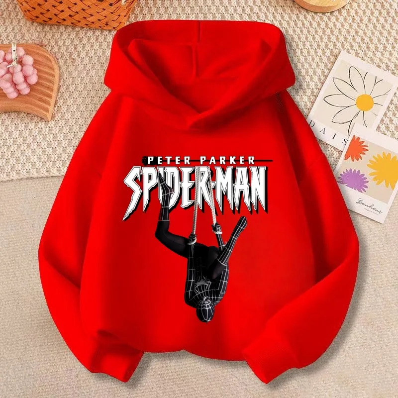 Kids Peter Parker Upside Down Spider-Man Graphic Fleece Hoodie