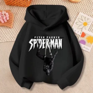 Kids Peter Parker Upside Down Spider-Man Graphic Fleece Hoodie