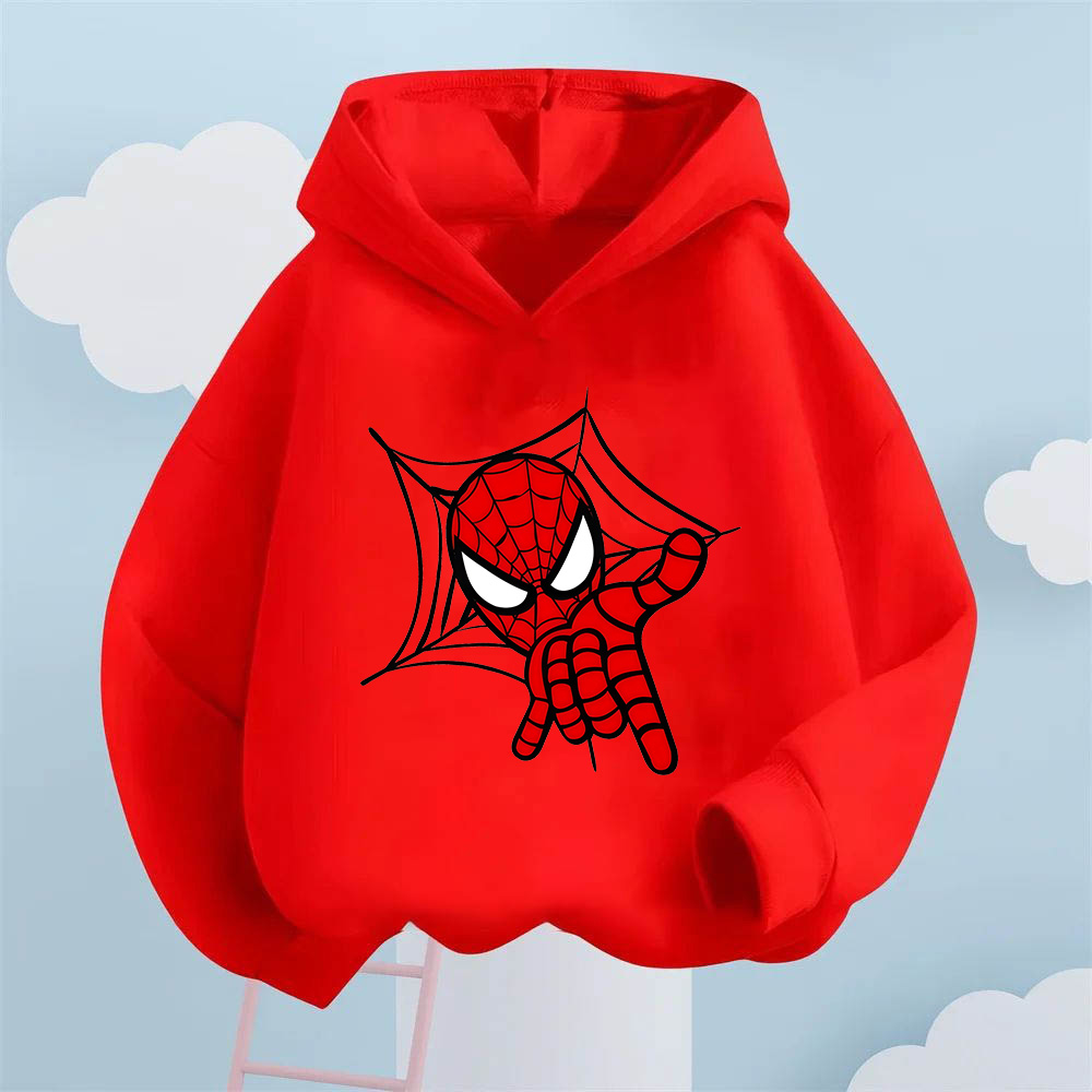 Avengers Spider-Man Print Hoodie for Boys and Girls