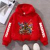 Kids Cartoon Hooded Sweatshirt Marvel Avengers Super Hero Team Print Casual Tops Boys Girls Daily Hoodie (Copy)