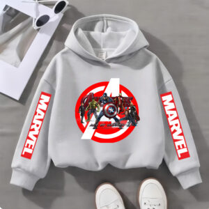 Kids Avengers Team Hoodie Marvel Super Heroes Group Print Daily Wear