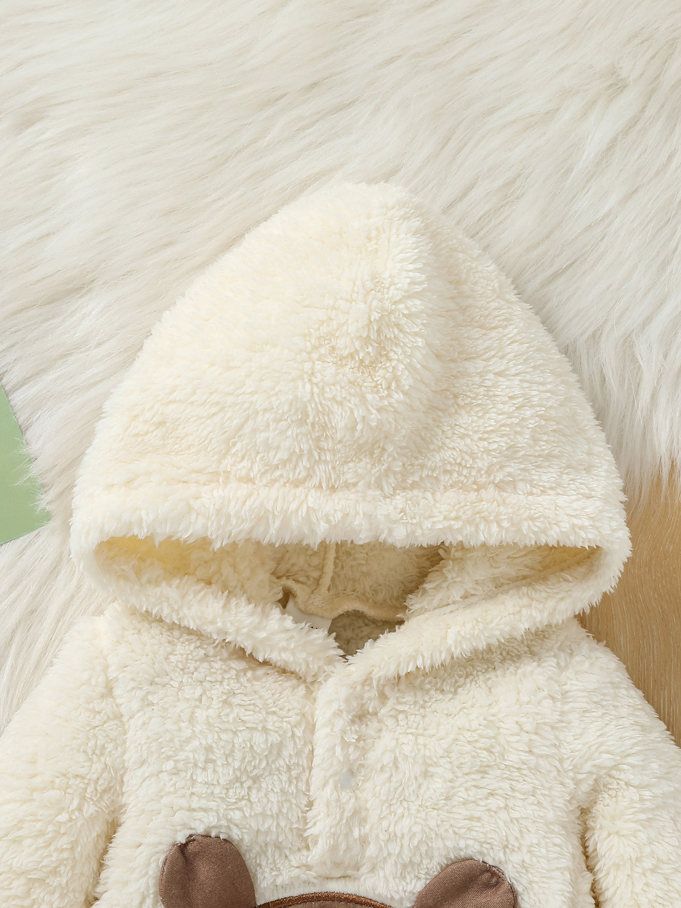Baby Boys 2Pcs Newborn-6M Winter Long Sleeve Cartoon Bear Hooded Coat - Image 2
