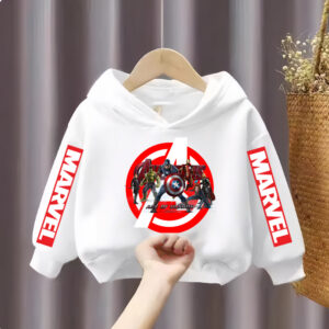 Kids Avengers Team Hoodie Marvel Super Heroes Group Print Daily Wear