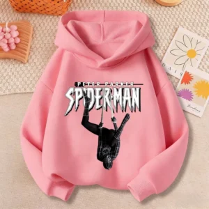 Kids Peter Parker Upside Down Spider-Man Graphic Fleece Hoodie